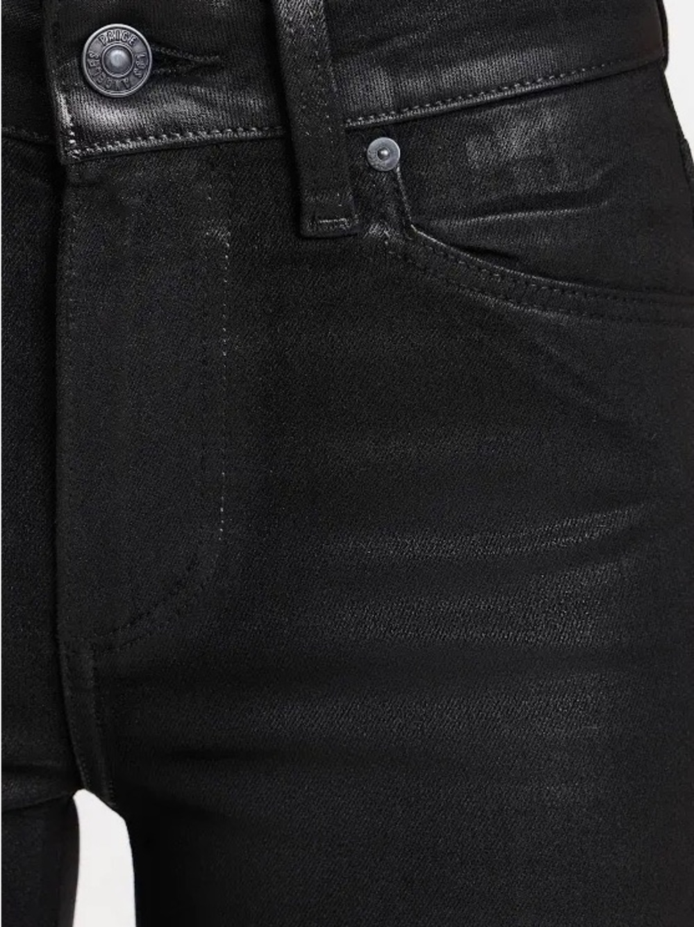 PAIGE Black High Rise Coated Flare Jeans NWT Waist 36 - Picture 3 of 14